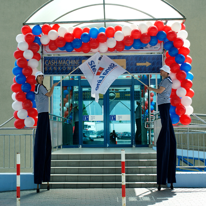 Stena Line, projekty graficzne, obsługa reklamowa, obsługa eventów, event, balony reklamowe, terminal