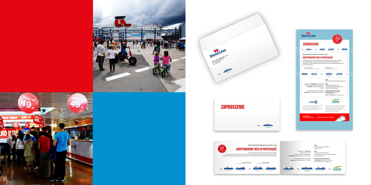 Stena Line, projekty graficzne, obsługa reklamowa, materiały reklamowe, produkcja, druk, zaproszenie, chrzest statku, impreza masowa, obsługa eventów, event